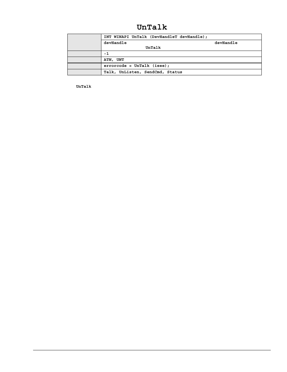 Untalk | Measurement Computing Personal488 rev.3.0 User Manual | Page 131 / 150