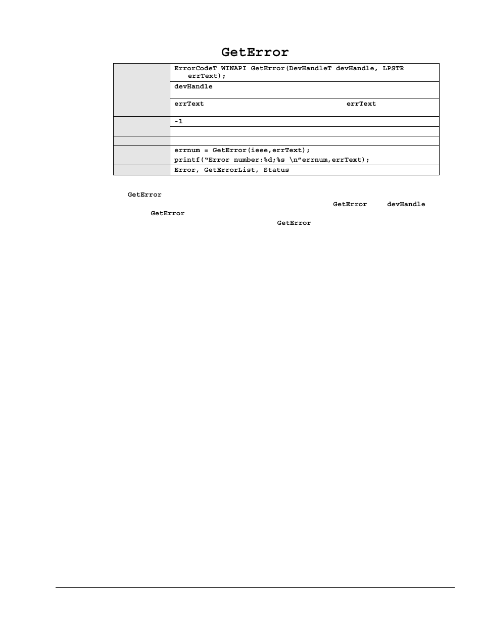 Geterror | Measurement Computing Personal488 rev.3.0 User Manual | Page 88 / 150