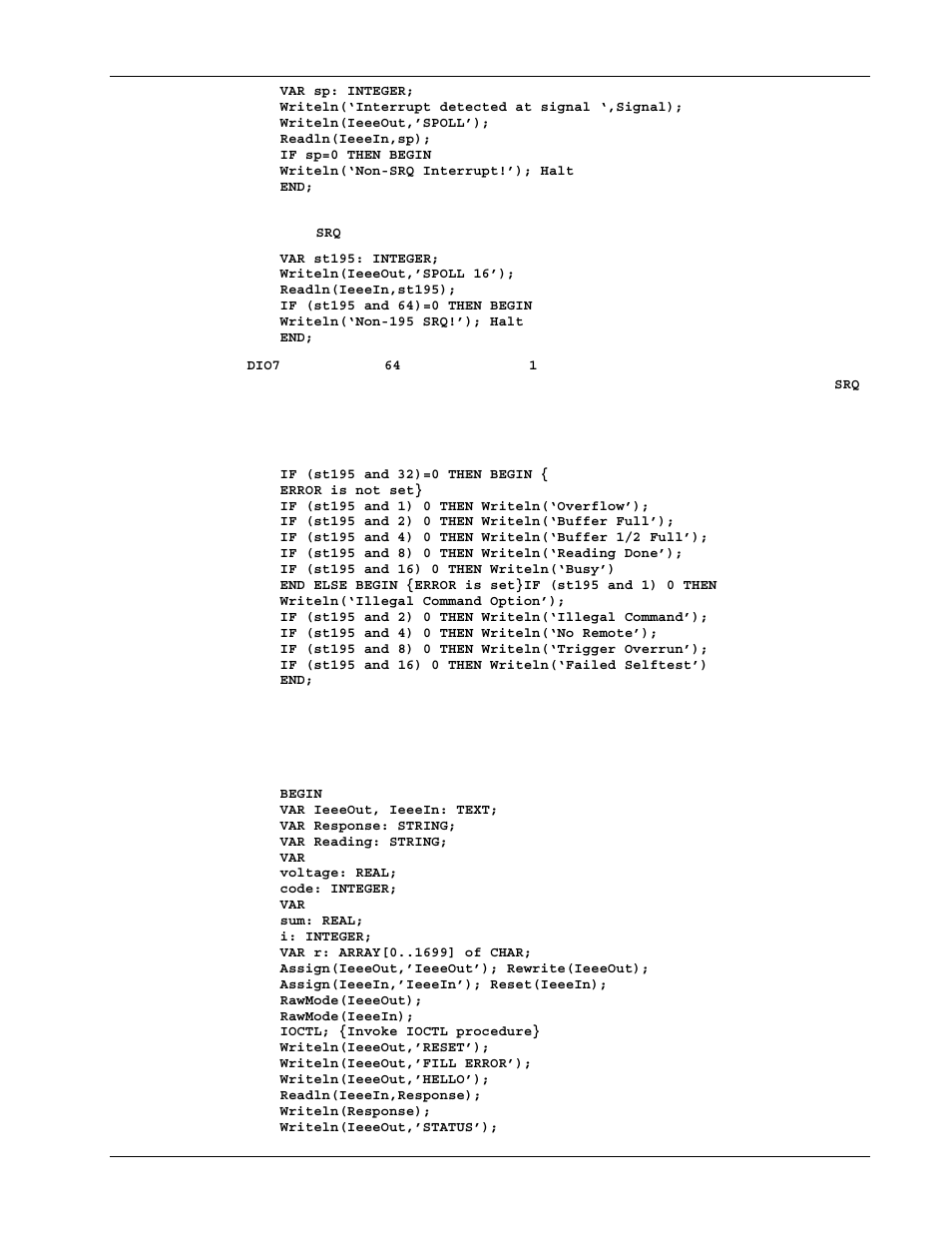 Sample program | Measurement Computing Personal488 rev.3.0 For DOS & Windows 3.Xi User Manual | Page 104 / 400