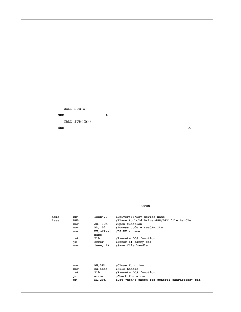 Opening & closing the driver | Measurement Computing Personal488 rev.3.0 For DOS & Windows 3.Xi User Manual | Page 115 / 400