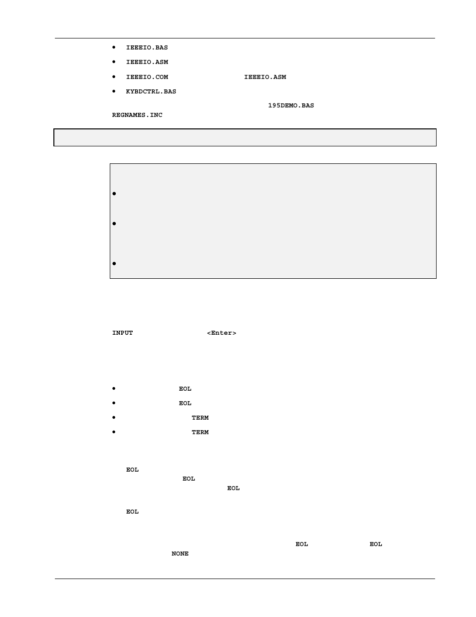 Data transfers, 8m. data transfers, Terminators | Topics | Measurement Computing Personal488 rev.3.0 For DOS & Windows 3.Xi User Manual | Page 124 / 400