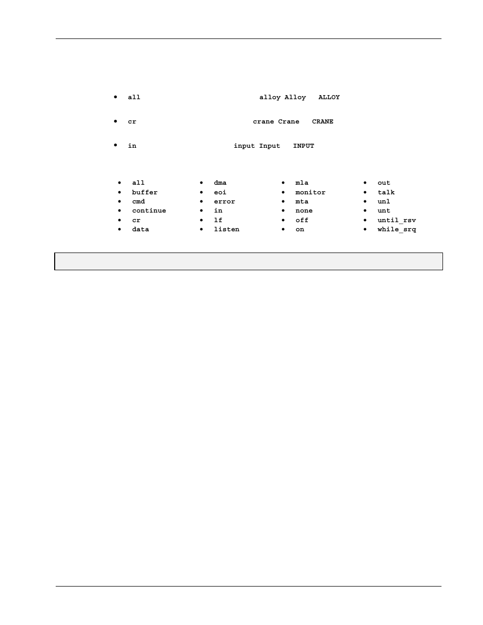 Command reference, 8q. command reference, Ccl reserved words | List of reserved words | Measurement Computing Personal488 rev.3.0 For DOS & Windows 3.Xi User Manual | Page 148 / 400