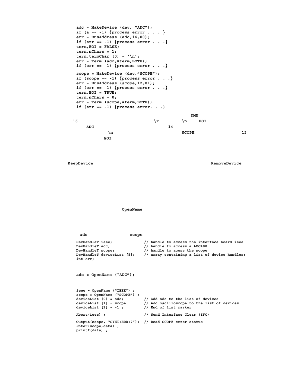 Use of external devices | Measurement Computing Personal488 rev.3.0 For DOS & Windows 3.Xi User Manual | Page 159 / 400