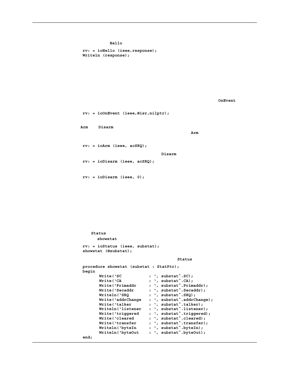 Confirming communication, Setting up event handling, Reading driver status | Measurement Computing Personal488 rev.3.0 For DOS & Windows 3.Xi User Manual | Page 184 / 400