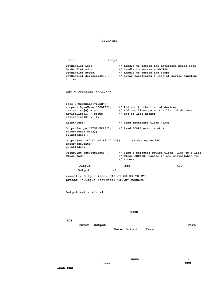 Use of external devices, Extensions for multiple interfaces | Measurement Computing Personal488 rev.3.0 For DOS & Windows 3.Xi User Manual | Page 220 / 400