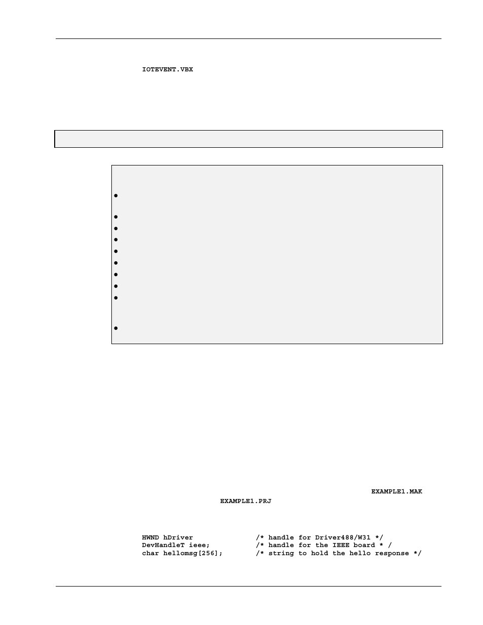 C languages, 10e. c languages, Accessing from a windows program | Topics | Measurement Computing Personal488 rev.3.0 For DOS & Windows 3.Xi User Manual | Page 224 / 400