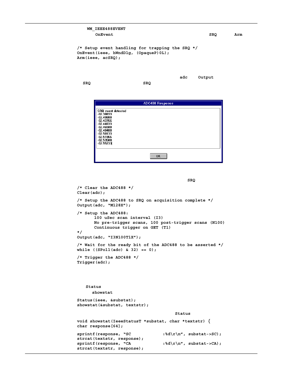 Reading driver status | Measurement Computing Personal488 rev.3.0 For DOS & Windows 3.Xi User Manual | Page 229 / 400