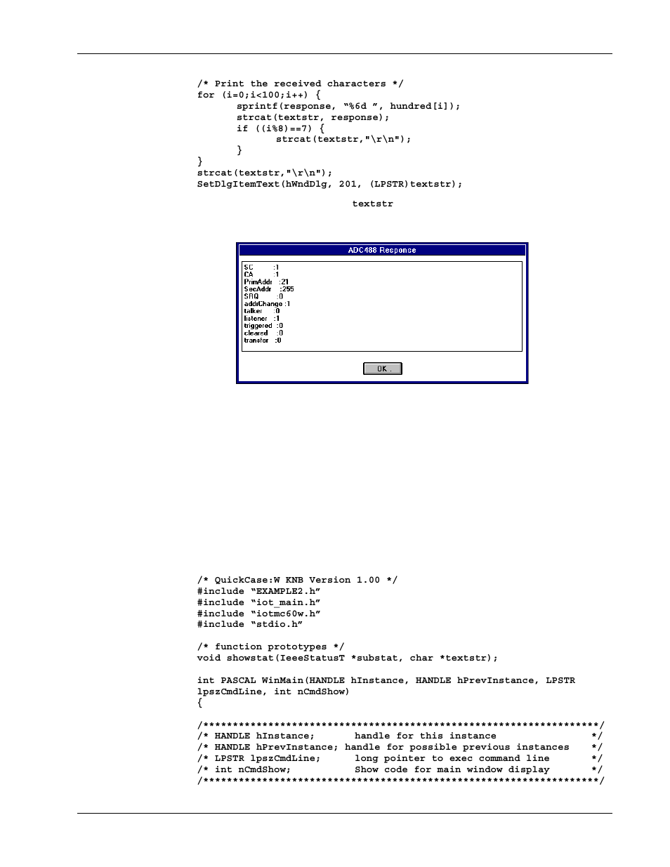Sample programs | Measurement Computing Personal488 rev.3.0 For DOS & Windows 3.Xi User Manual | Page 232 / 400