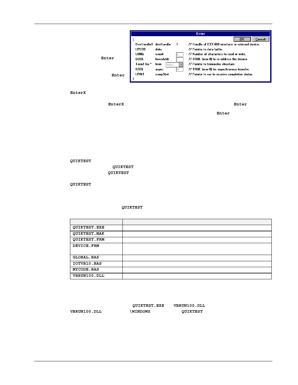 Quiktest | Measurement Computing Personal488 rev.3.0 For DOS & Windows 3.Xi User Manual | Page 270 / 400