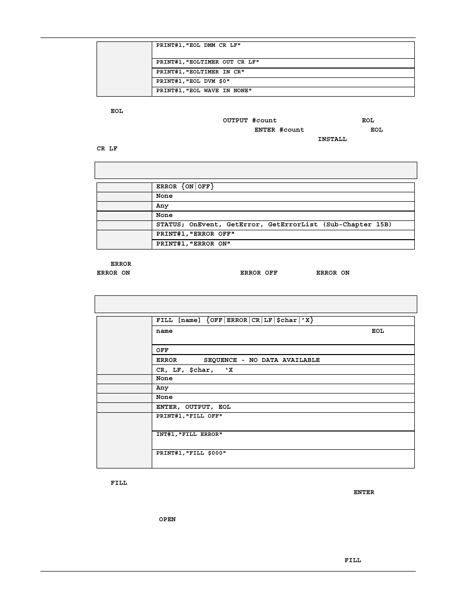 Error, Fill | Measurement Computing Personal488 rev.3.0 For DOS & Windows 3.Xi User Manual | Page 307 / 400