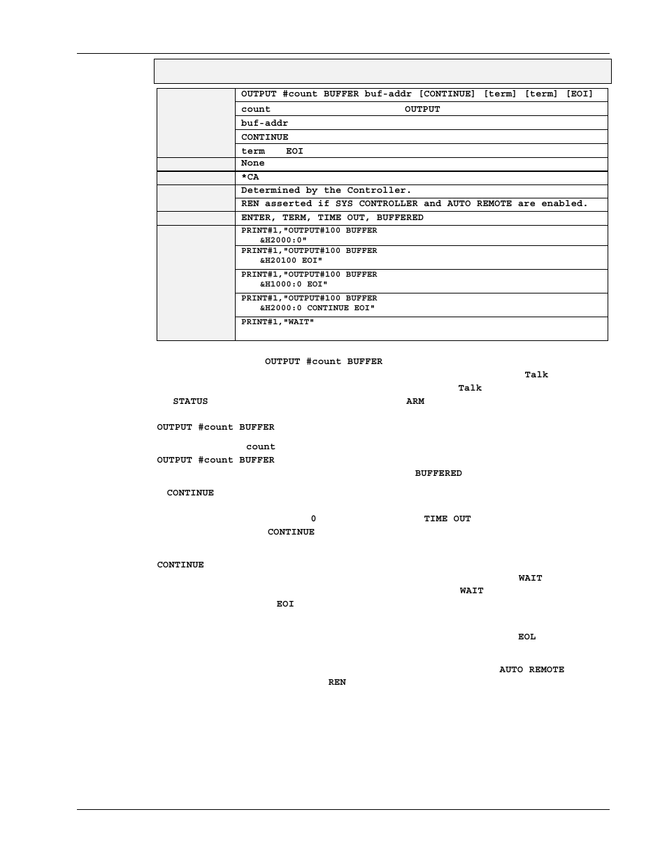 Output #count buffer (peripheral mode) | Measurement Computing Personal488 rev.3.0 For DOS & Windows 3.Xi User Manual | Page 316 / 400
