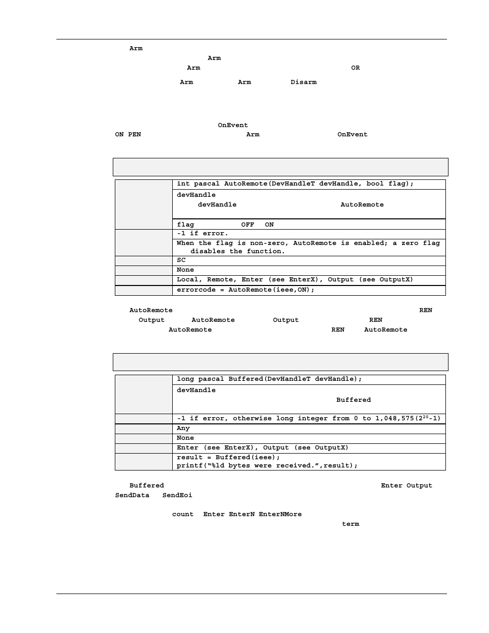 Autoremote, Buffered | Measurement Computing Personal488 rev.3.0 For DOS & Windows 3.Xi User Manual | Page 330 / 400