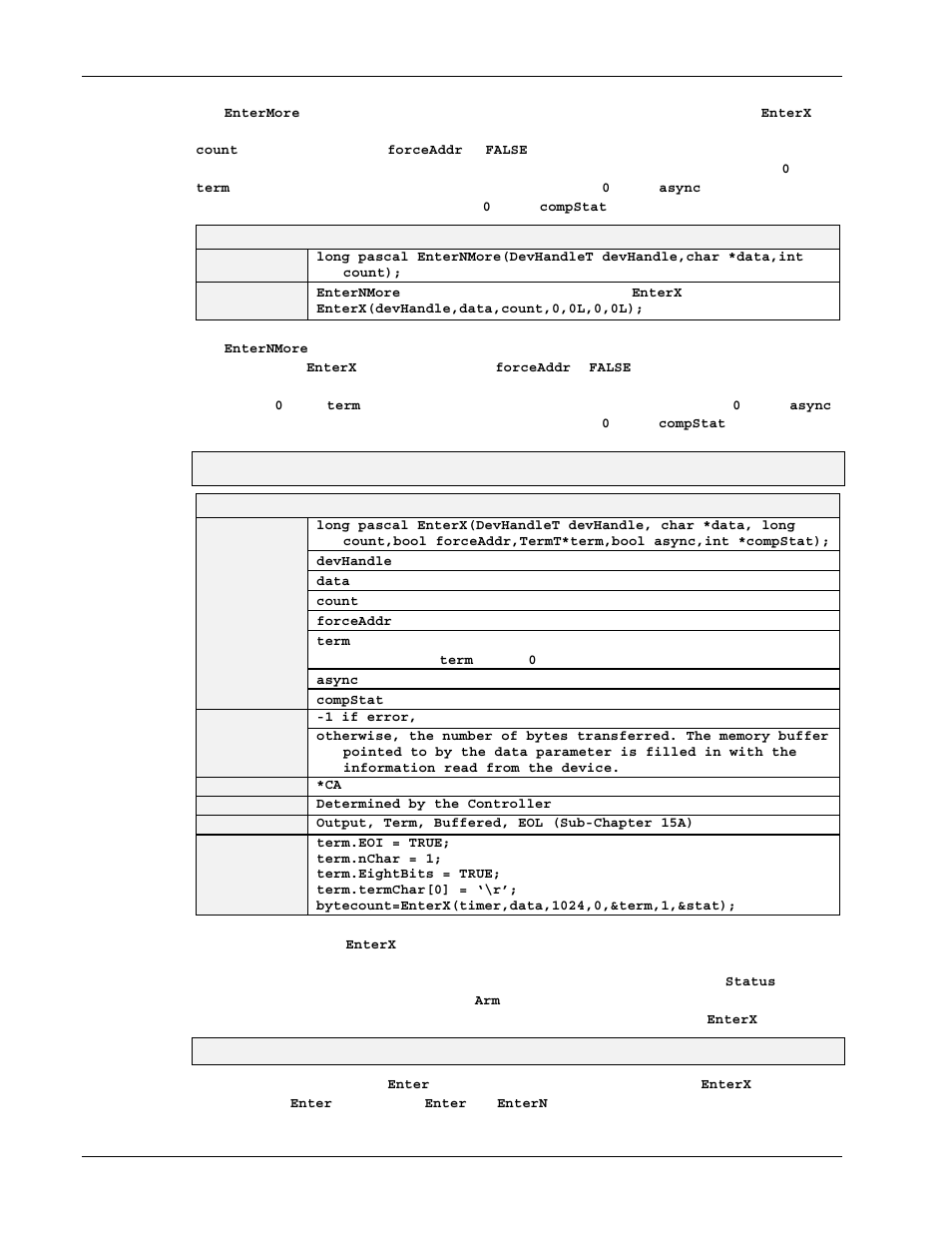 Enter (peripheral mode) | Measurement Computing Personal488 rev.3.0 For DOS & Windows 3.Xi User Manual | Page 337 / 400