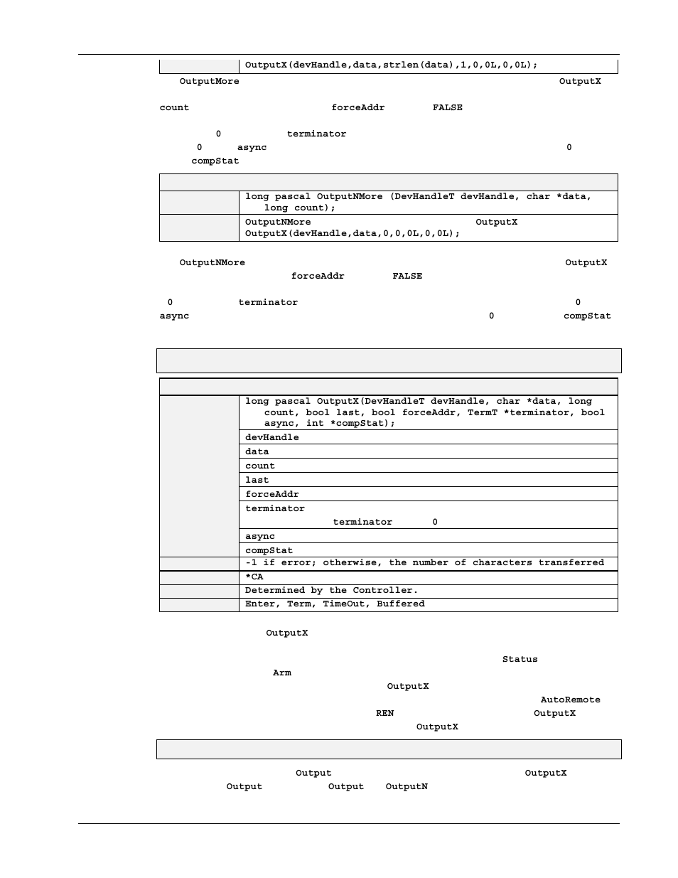 Output (peripheral mode) | Measurement Computing Personal488 rev.3.0 For DOS & Windows 3.Xi User Manual | Page 352 / 400