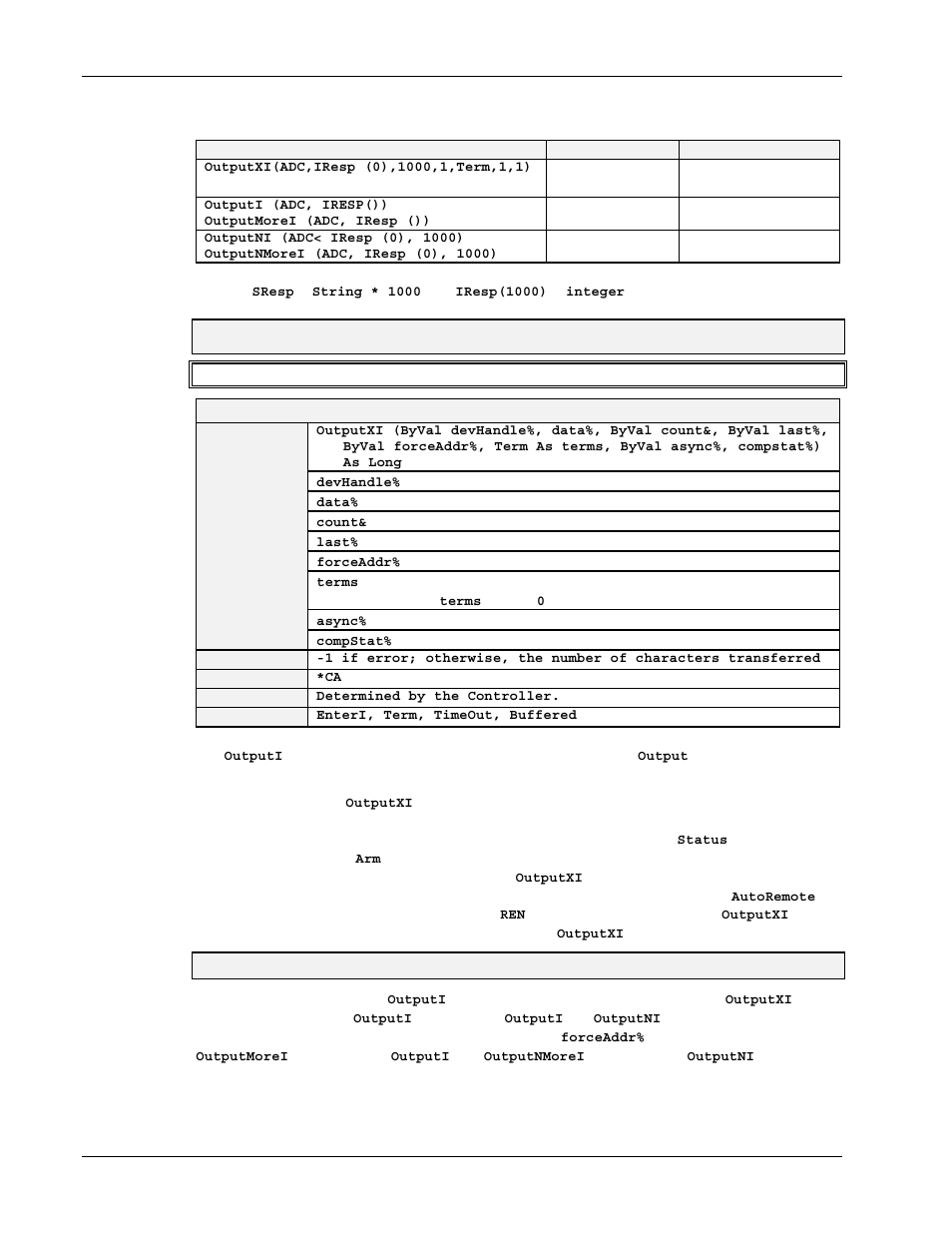 Outputi (peripheral mode) | Measurement Computing Personal488 rev.3.0 For DOS & Windows 3.Xi User Manual | Page 355 / 400