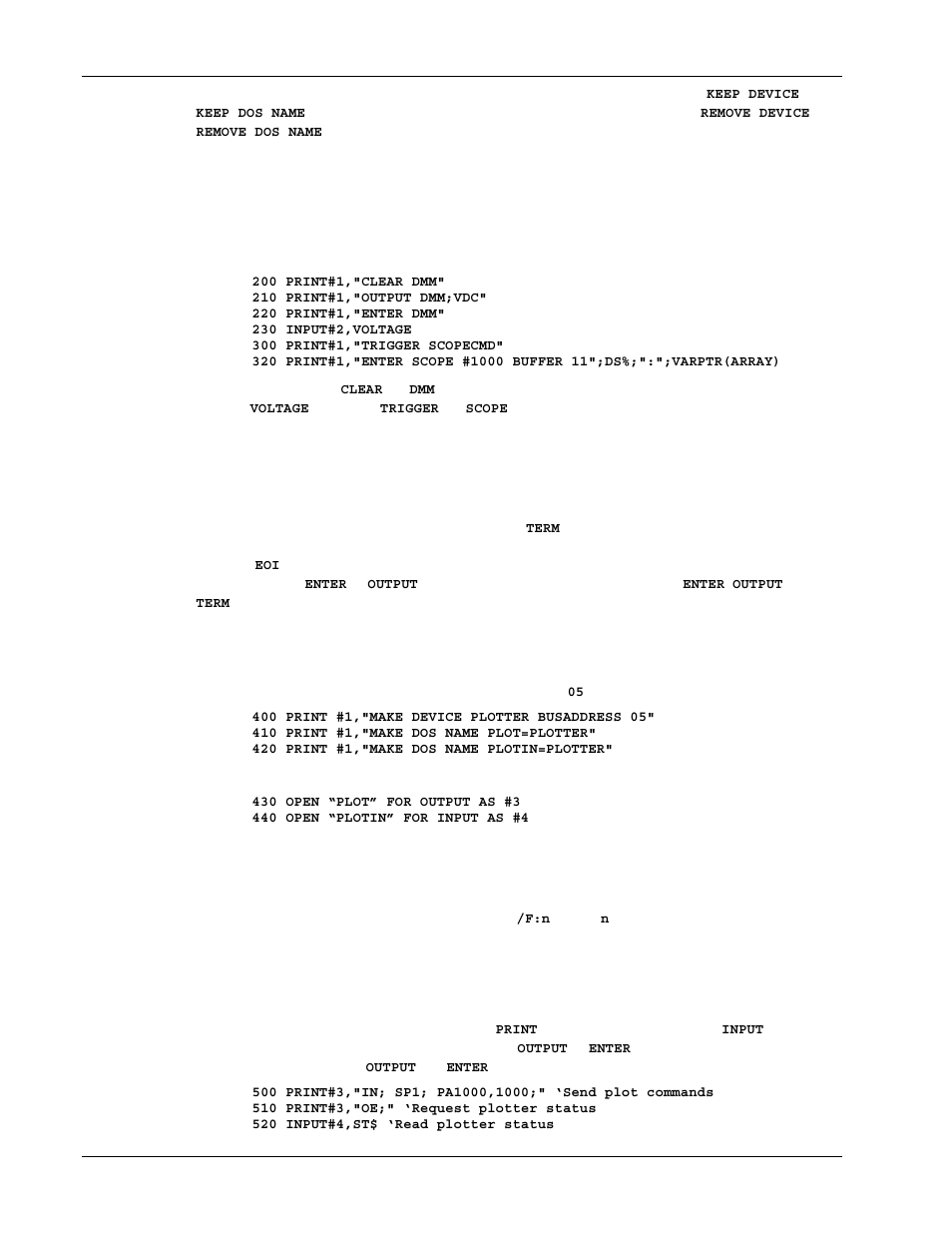 Use of external devices, Direct i/o with dos devices | Measurement Computing Personal488 rev.3.0 For DOS & Windows 3.Xi User Manual | Page 63 / 400