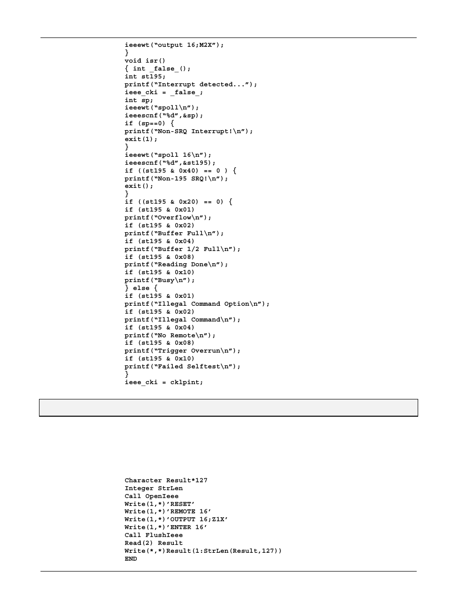 Microsoft fortran, 8f. microsoft fortran, Sample program | Measurement Computing Personal488 rev.3.0 For DOS & Windows 3.Xi User Manual | Page 79 / 400