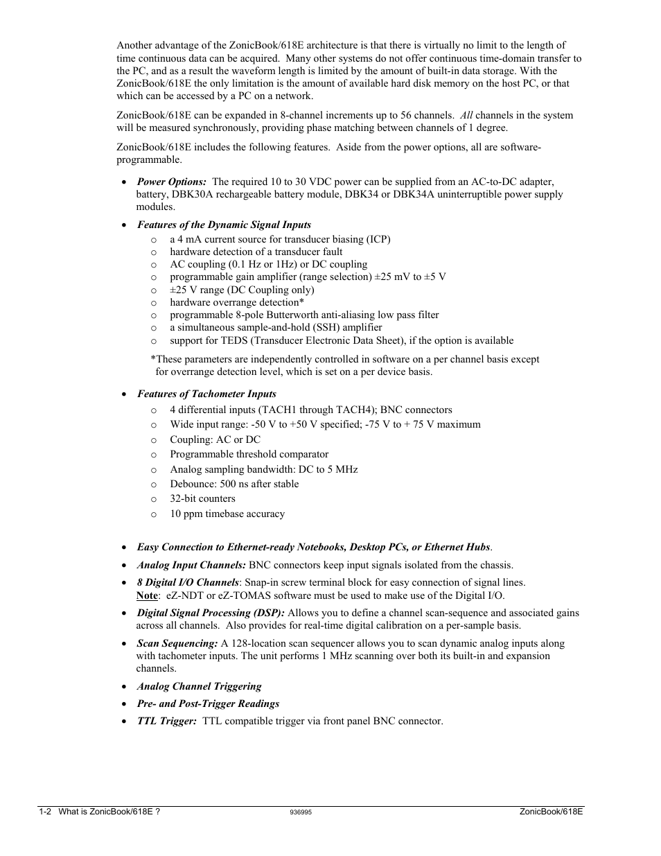 Measurement Computing ZonicBook 618E rev.3.4 User Manual | Page 10 / 122