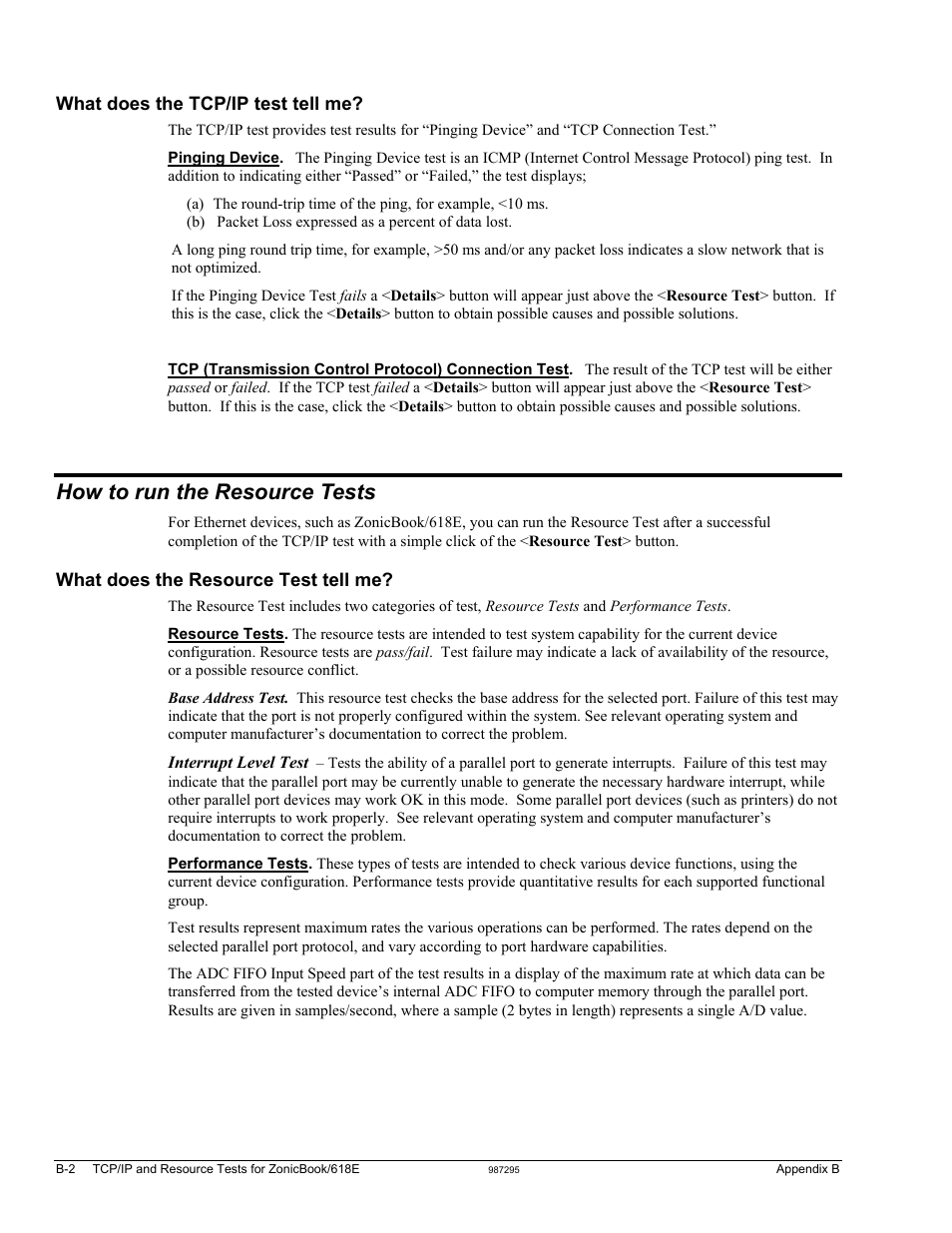 How to run the resource tests | Measurement Computing ZonicBook 618E rev.3.4 User Manual | Page 106 / 122