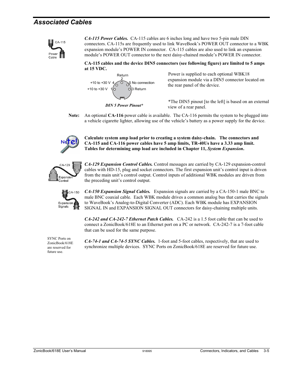 Associated cables | Measurement Computing ZonicBook 618E rev.3.4 User Manual | Page 23 / 122