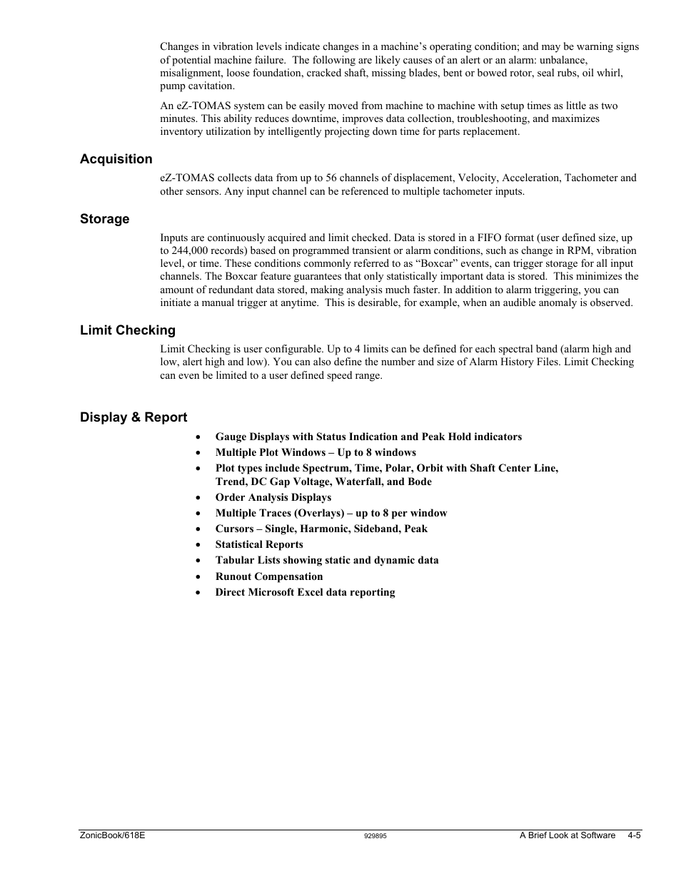 Acquisition, Storage, Limit checking | Display & report | Measurement Computing ZonicBook 618E rev.3.4 User Manual | Page 29 / 122