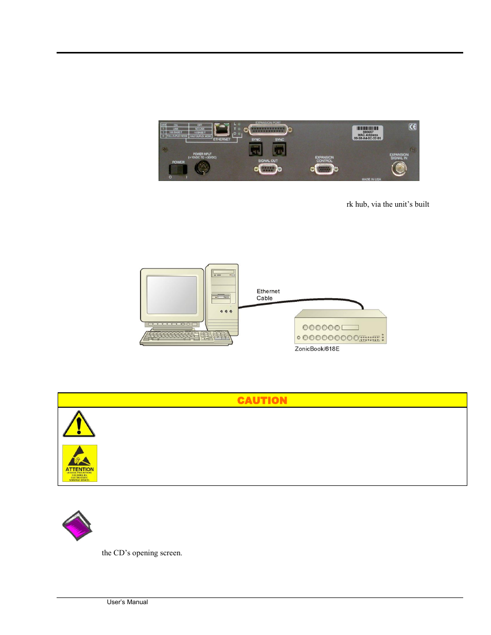 Ethernet connection and system power-up | Measurement Computing ZonicBook 618E rev.3.4 User Manual | Page 37 / 122