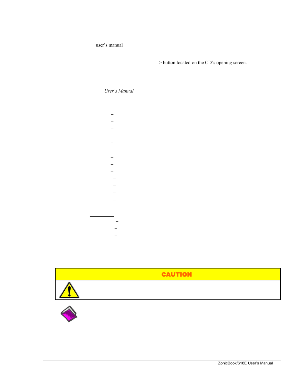 About zonicbook/618e documentation, Caution | Measurement Computing ZonicBook 618E rev.3.4 User Manual | Page 5 / 122