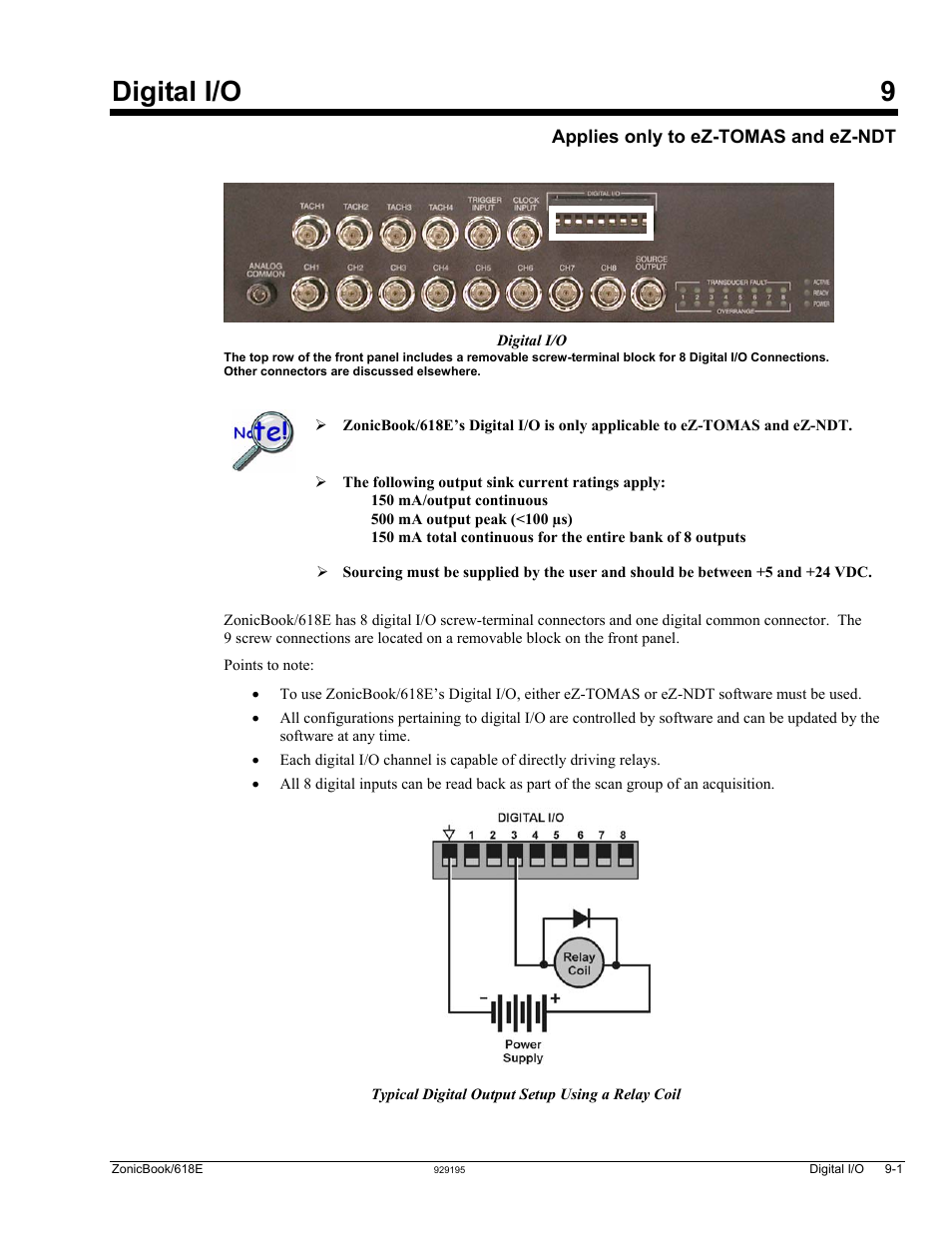 9 - digital i/o, Digital i/o 9 | Measurement Computing ZonicBook 618E rev.3.4 User Manual | Page 77 / 122