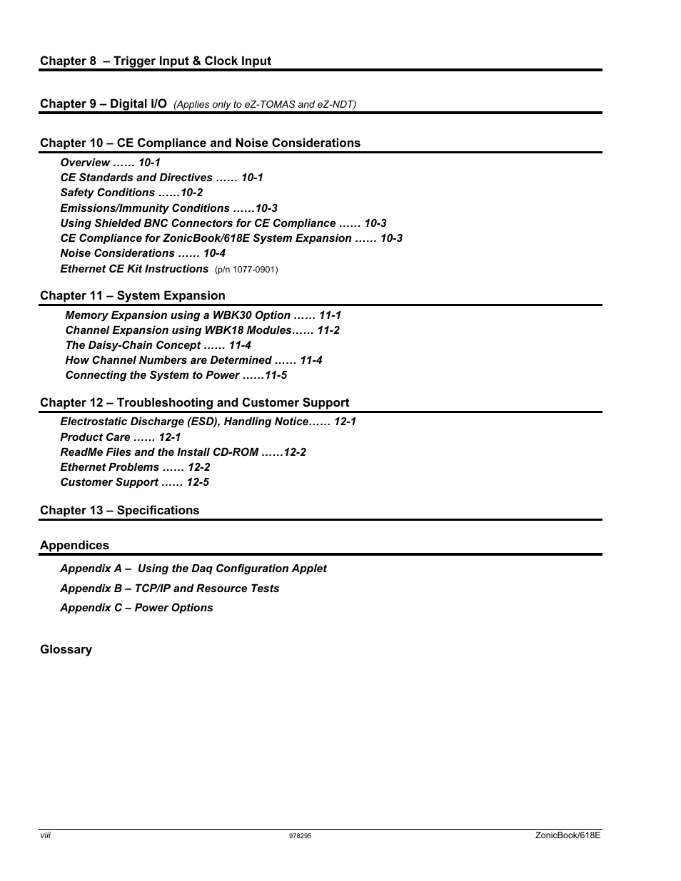 Measurement Computing ZonicBook 618E rev.3.4 User Manual | Page 8 / 122