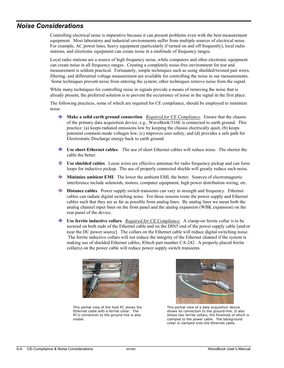 Noise considerations | Measurement Computing WaveBook rev.5.3 User Manual | Page 108 / 154