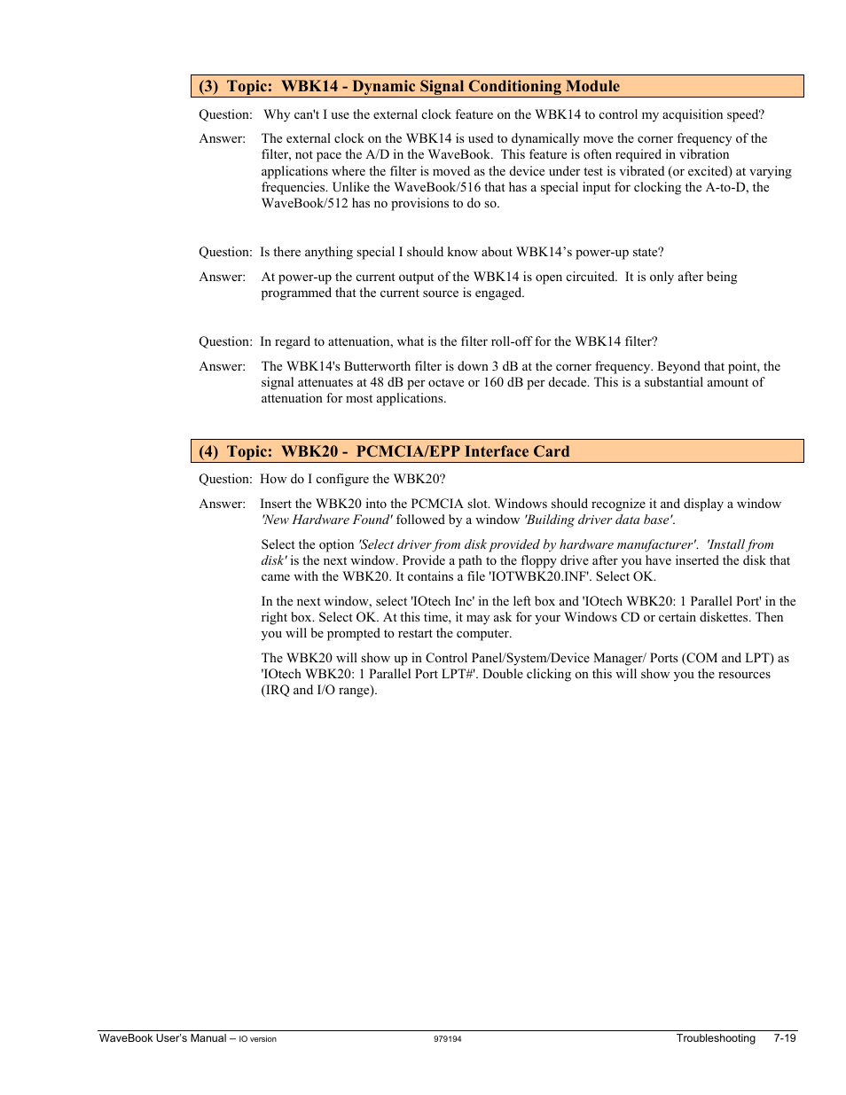4) topic: wbk20 - pcmcia/epp interface card | Measurement Computing WaveBook rev.5.3 User Manual | Page 127 / 154