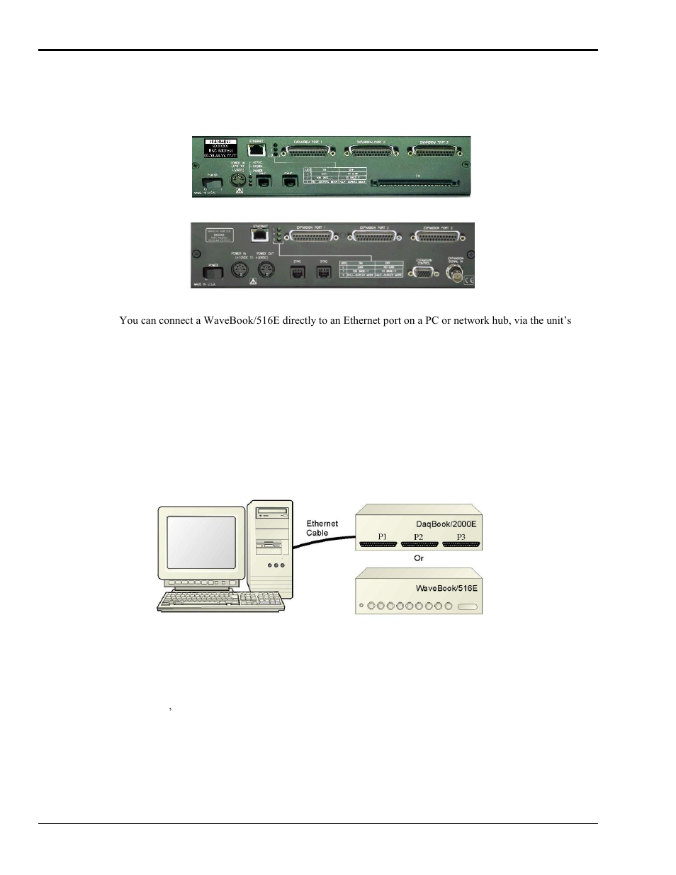 Ethernet connections, Overview | Measurement Computing WaveBook rev.5.3 User Manual | Page 28 / 154