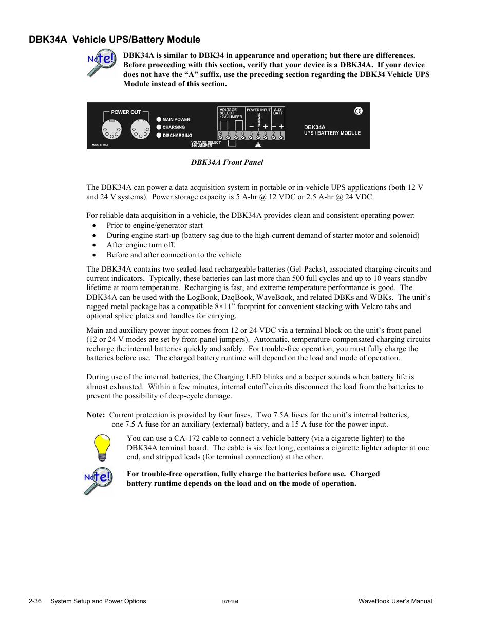 Dbk34a vehicle ups/battery module | Measurement Computing WaveBook rev.5.3 User Manual | Page 56 / 154