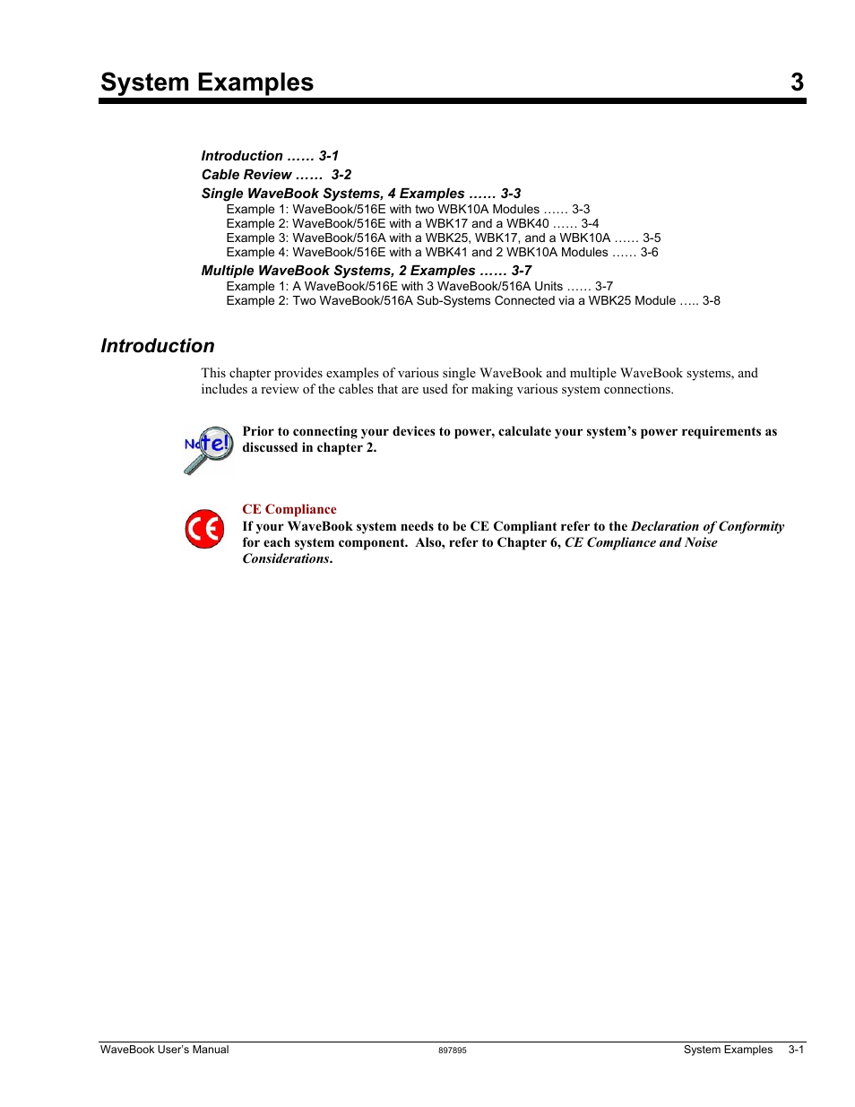 3 - system examples, Introduction, System examples 3 | Measurement Computing WaveBook rev.5.3 User Manual | Page 61 / 154