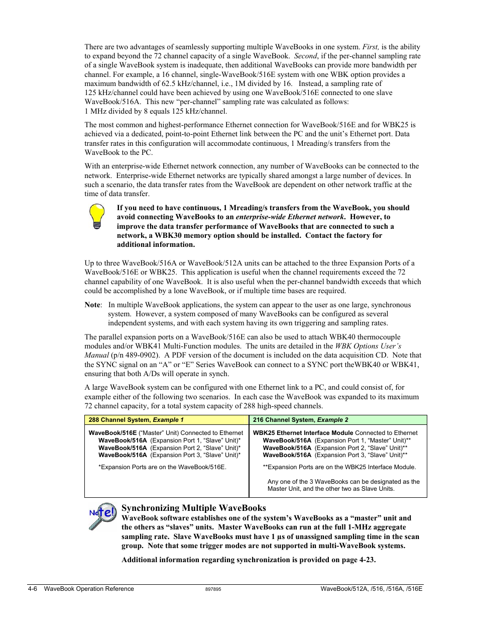 Synchronizing multiple wavebooks | Measurement Computing WaveBook rev.5.3 User Manual | Page 76 / 154
