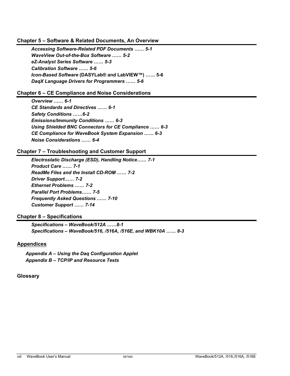 Measurement Computing WaveBook rev.5.3 User Manual | Page 8 / 154