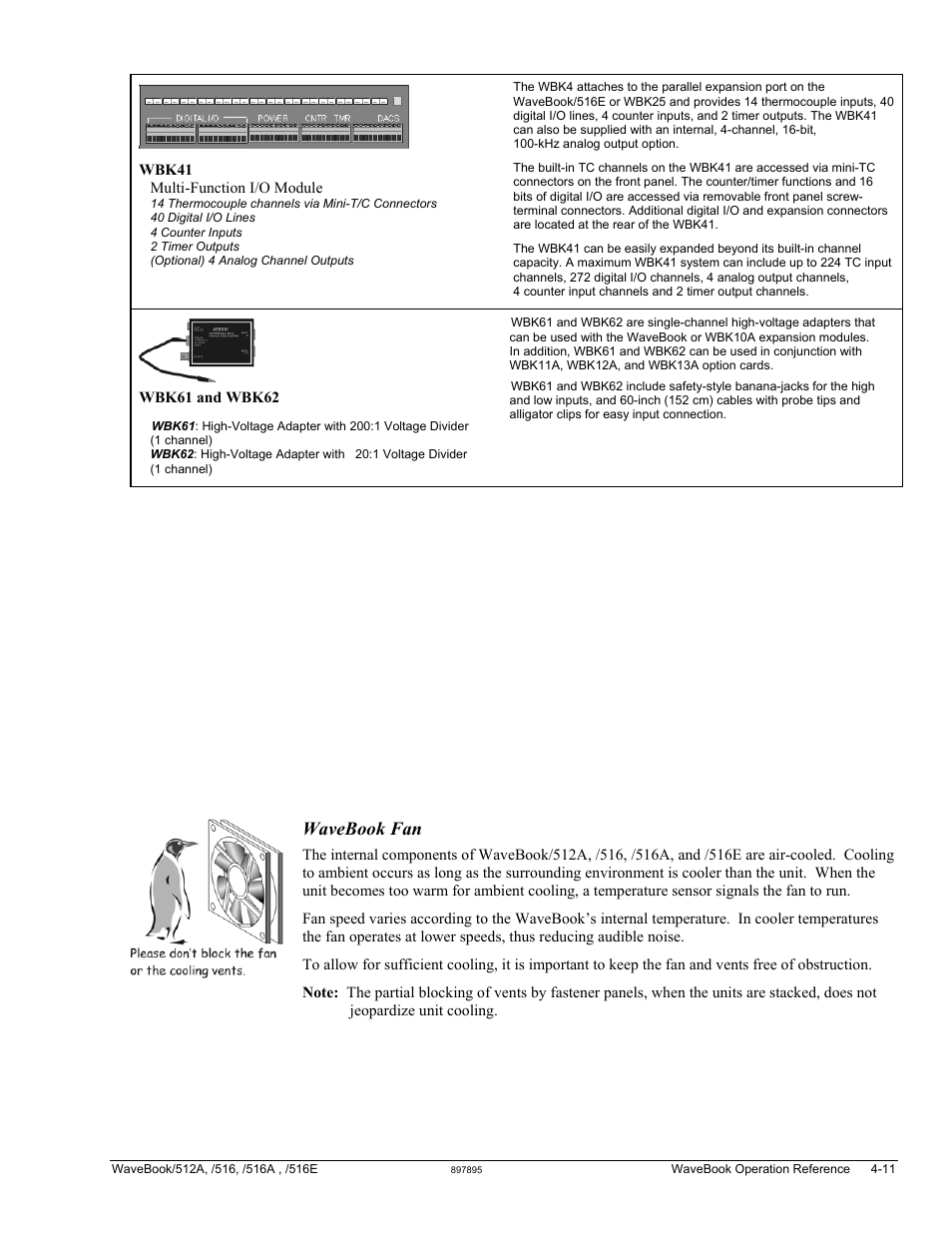 Wavebook fan | Measurement Computing WaveBook rev.5.3 User Manual | Page 81 / 154