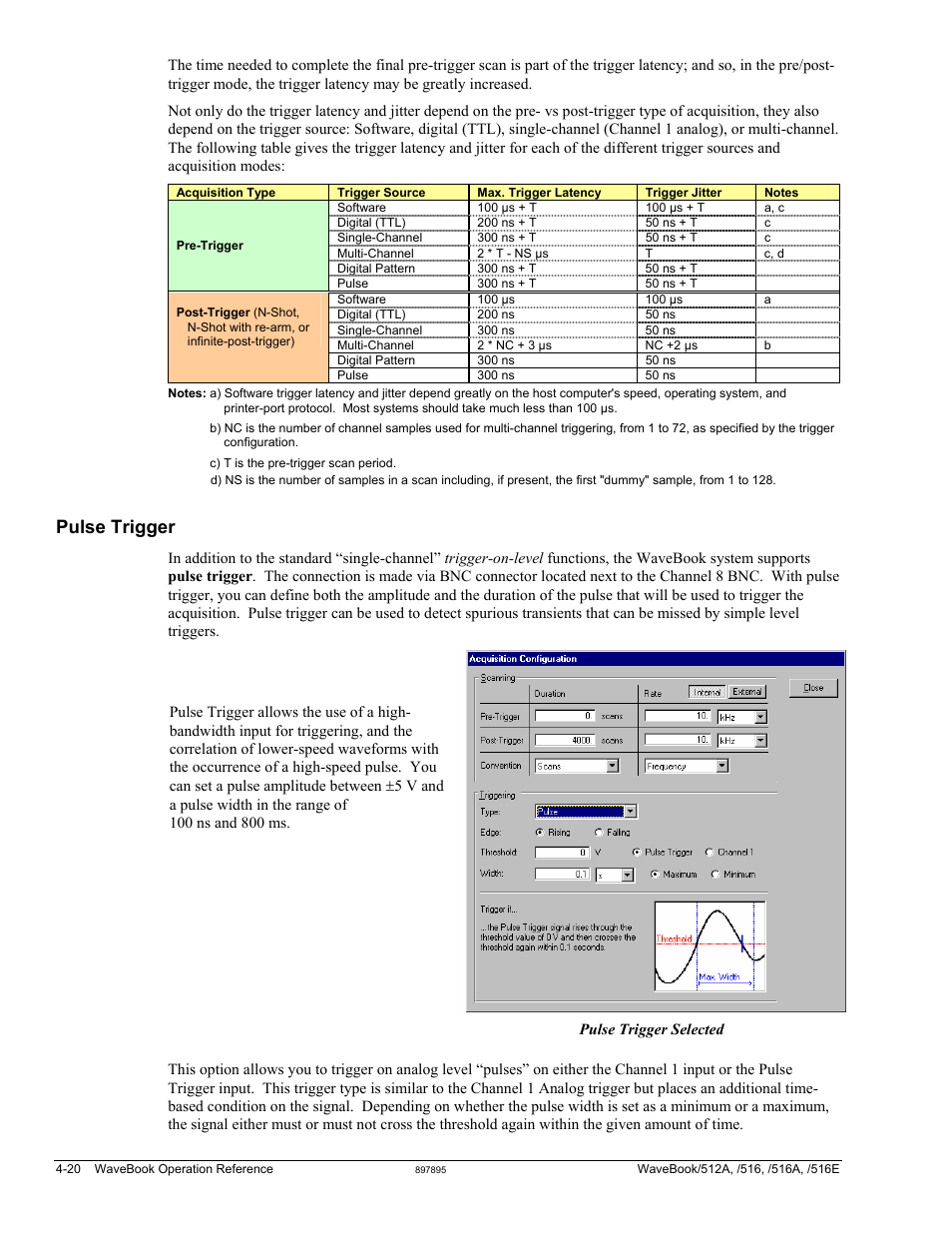 Pulse trigger | Measurement Computing WaveBook rev.5.3 User Manual | Page 90 / 154
