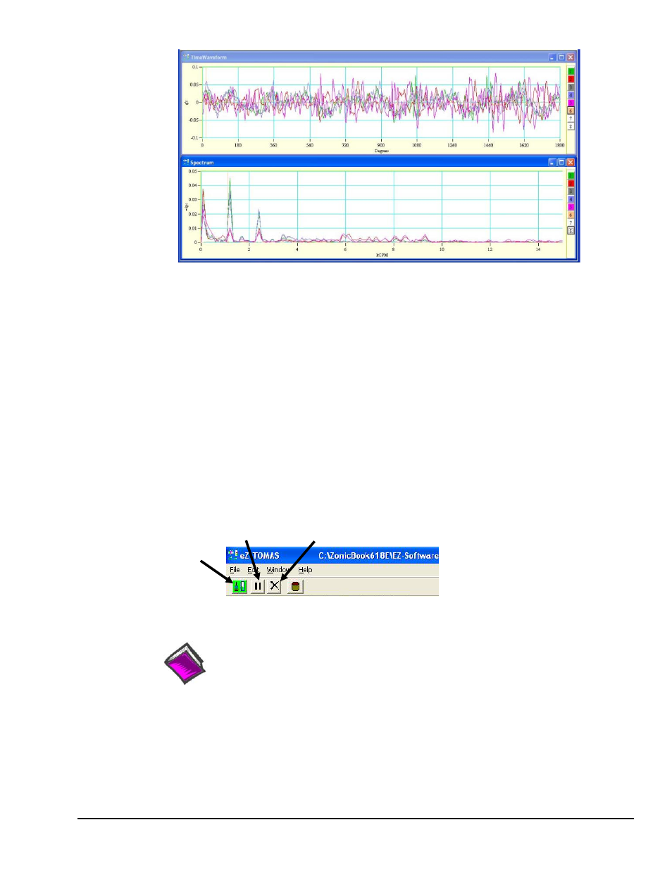 Real time” plot controls | Measurement Computing eZ-TOMAS version 7.1.x User Manual | Page 24 / 108