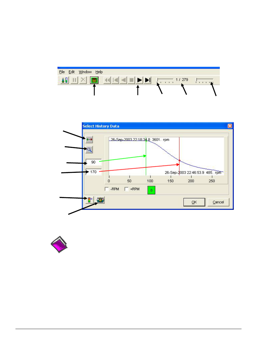 History data” plot controls | Measurement Computing eZ-TOMAS version 7.1.x User Manual | Page 25 / 108