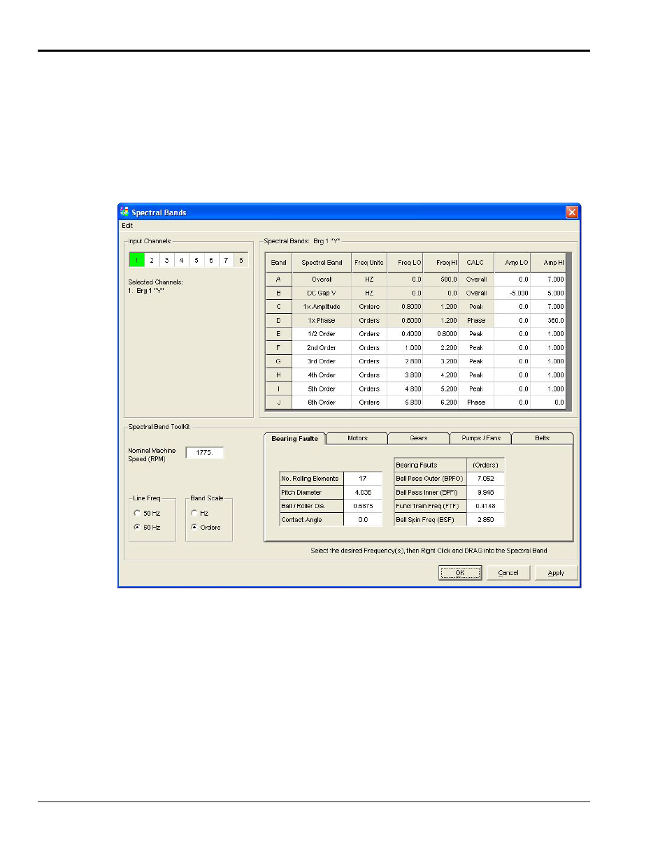 Spectral bands… (ctrl+b) | Measurement Computing eZ-TOMAS version 7.1.x User Manual | Page 40 / 108