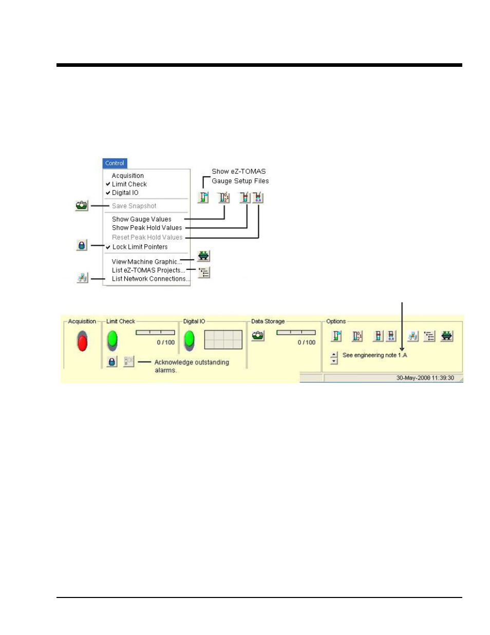 4 - control menu, Control menu 4 | Measurement Computing eZ-TOMAS version 7.1.x User Manual | Page 51 / 108