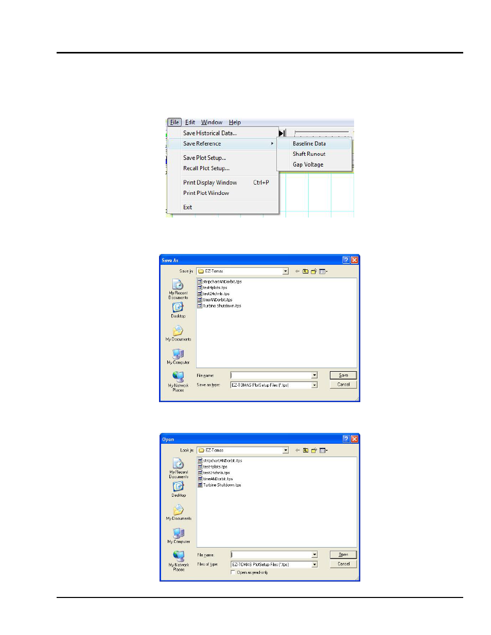 Saving and recalling plot setups | Measurement Computing eZ-TOMAS version 7.1.x User Manual | Page 54 / 108
