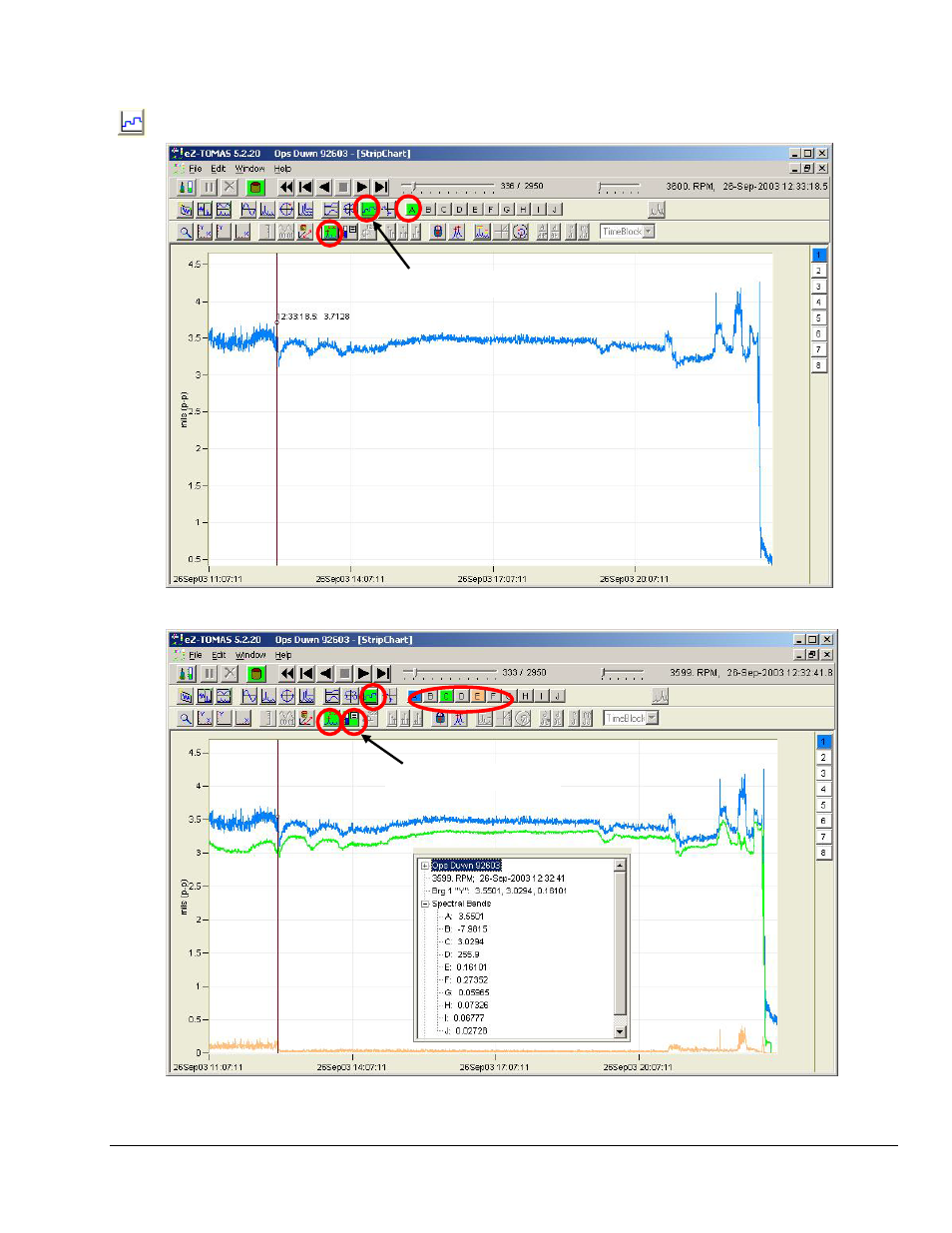 Strip chart displays | Measurement Computing eZ-TOMAS version 7.1.x User Manual | Page 80 / 108