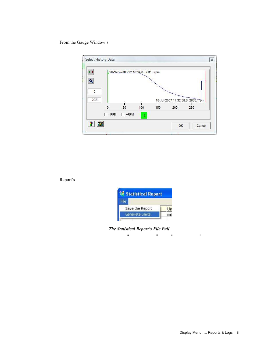 Accessing a statistical report | Measurement Computing eZ-TOMAS version 7.1.x User Manual | Page 86 / 108