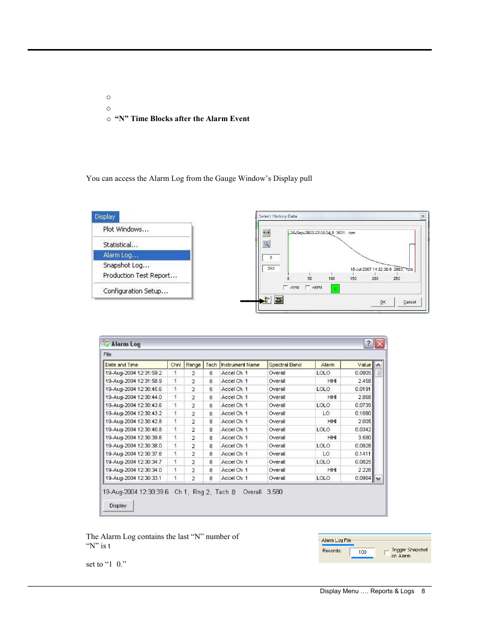 Alarm log | Measurement Computing eZ-TOMAS version 7.1.x User Manual | Page 88 / 108