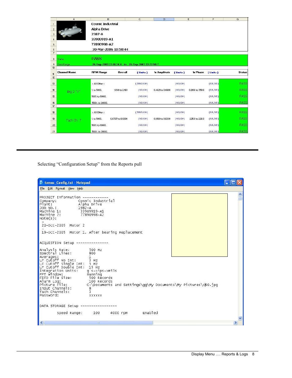 Configuration setup, Txt file | Measurement Computing eZ-TOMAS version 7.1.x User Manual | Page 92 / 108