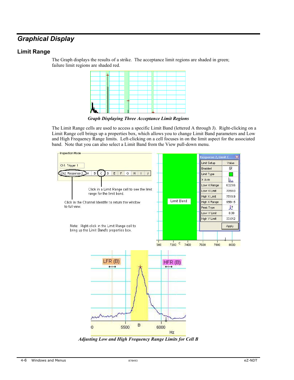 Graphical display, Limit range | Measurement Computing eZ-NDT version 6.0.9 User Manual | Page 26 / 48