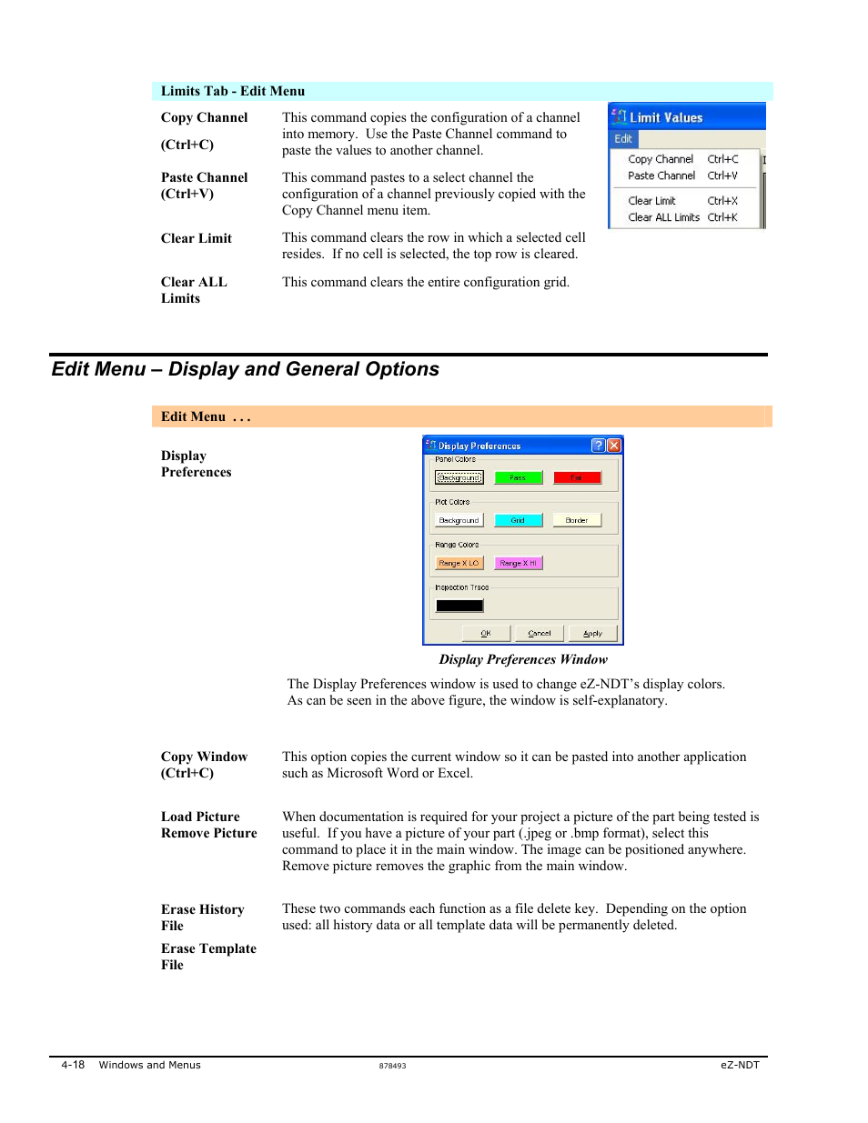 Edit menu – display and general options | Measurement Computing eZ-NDT version 6.0.9 User Manual | Page 38 / 48