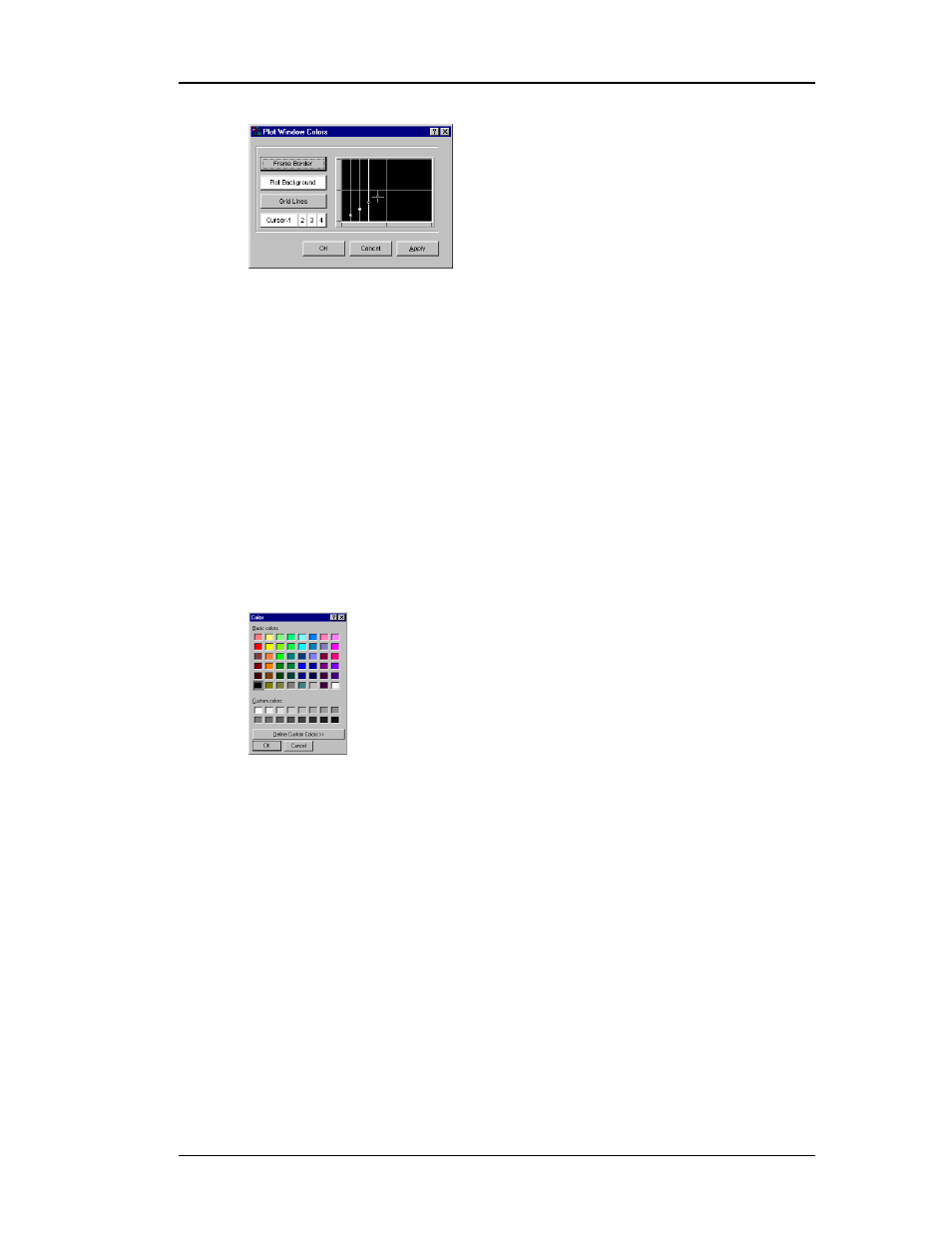 Window colors, Indow, Olors | Measurement Computing eZ-Record rev.2.1 User Manual | Page 23 / 50